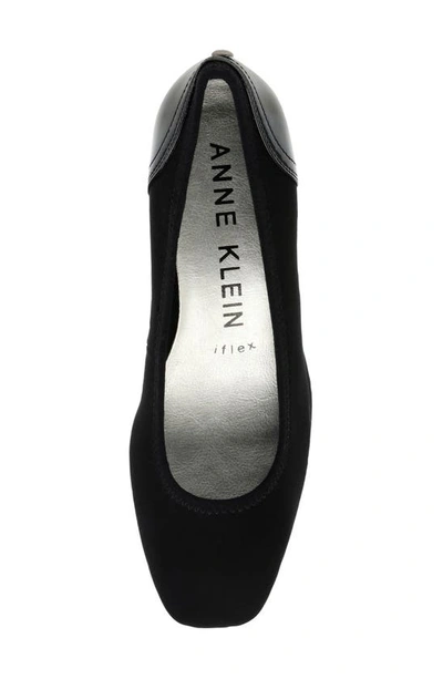 Anne Klein Malani Wedge Square Toe Pump In Black Multi Fb
