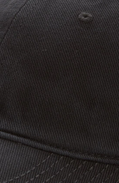 Shop Balenciaga Notch Logo Cotton Baseball Cap In Black/ White