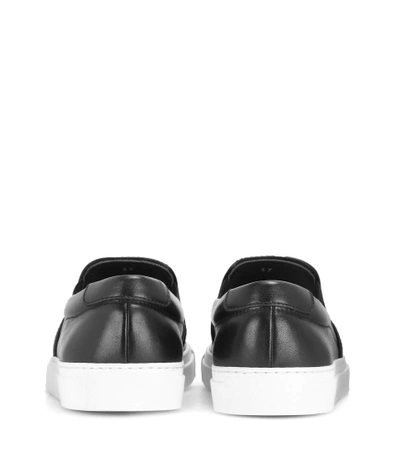 Eyes Right leather slip-on sneakers