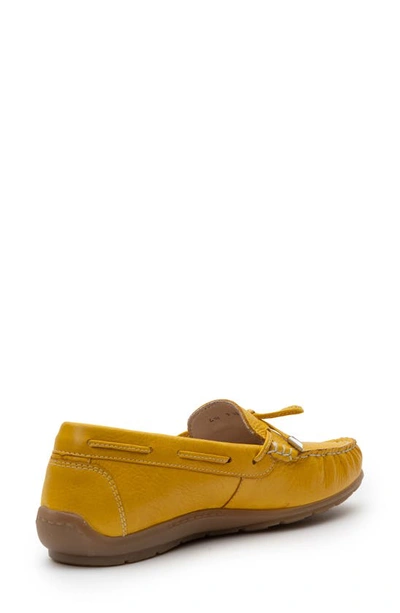 Ara Amarillo Leather Driving Moccasin In Sole Cervocalf