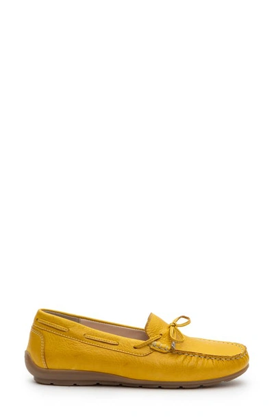 Ara Amarillo Leather Driving Moccasin In Sole Cervocalf