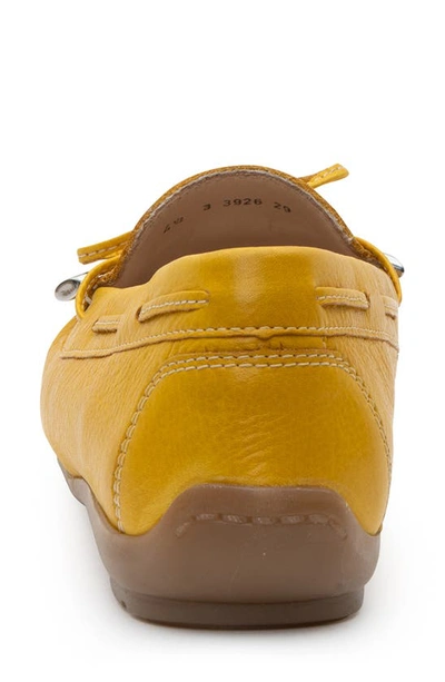 Ara Amarillo Leather Driving Moccasin In Sole Cervocalf