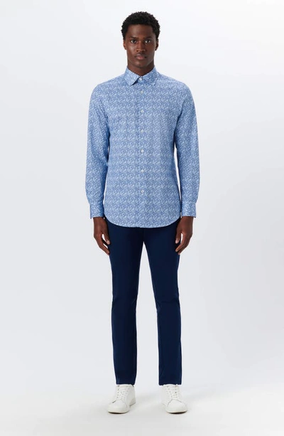 Shop Bugatchi Ooohcotton® Abstract Print Button-up Shirt In Air Blue