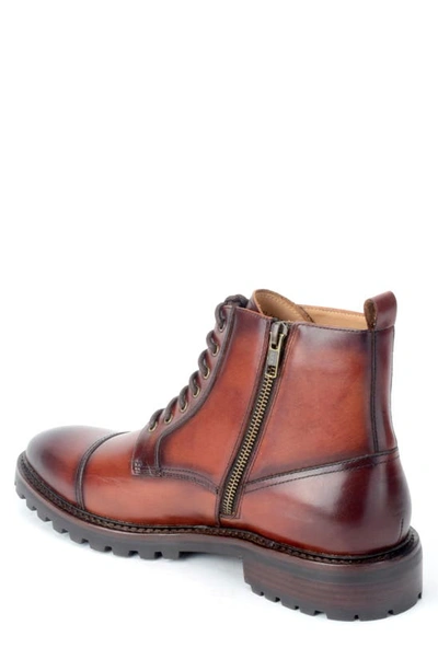 Warfield & Grand Tinley Cap Toe Boot In Chestnut