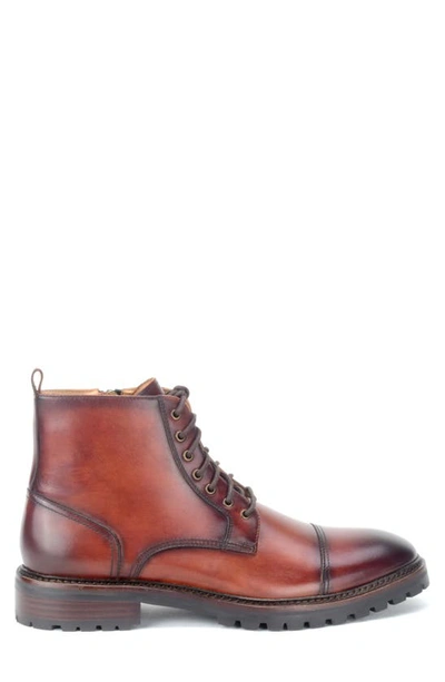 Warfield & Grand Tinley Cap Toe Boot In Chestnut