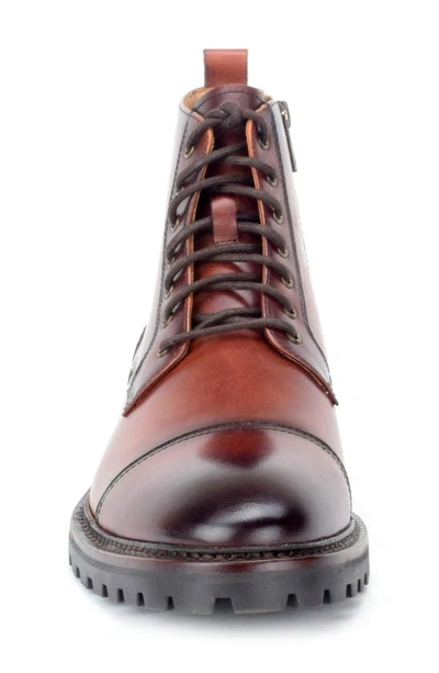 Warfield & Grand Tinley Cap Toe Boot In Chestnut