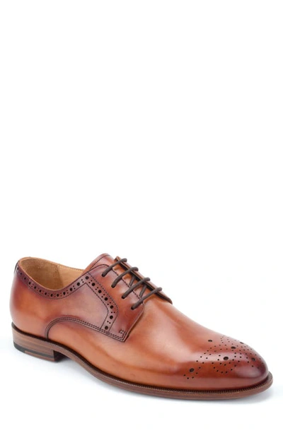 Shop Warfield & Grand Cassette Medallion Toe Derby In Tan