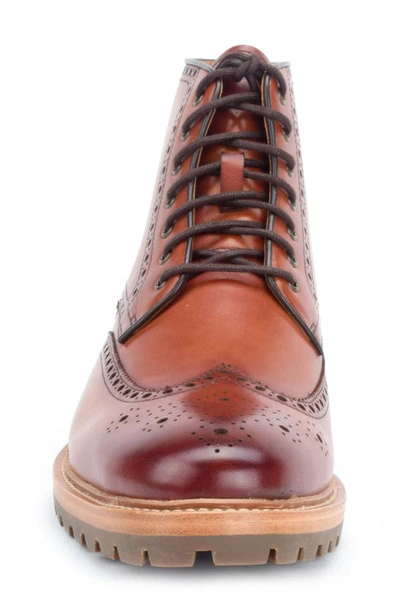 Shop Warfield & Grand Rockford Wingtip Boot In Tan