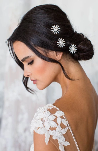 Brides And Hairpins Anais Set Of 3 Combs In Silver