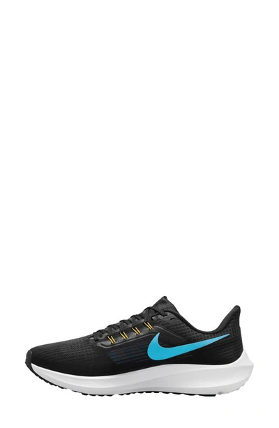 Shop Nike Air Zoom Pegasus 39 Running Shoe In Black/ Chlorine Blue