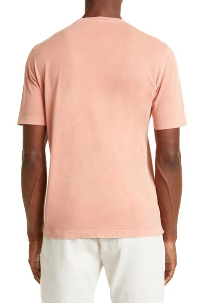 Shop Thom Sweeney Cotton Crewneck T-shirt In Orange