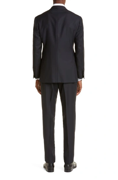 Shop Thom Sweeney Peaked Lapel Dinner Jacket In Midnight Navy