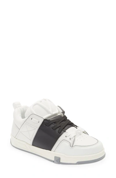 Shop Valentino Open Skate Sneaker In Bianco/ Nero/ Grey