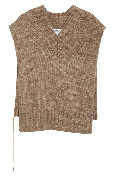 Shop Maison Margiela Alpaca, Cotton & Wool Sweater Vest In Anthracite