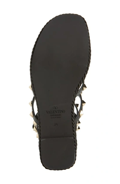 Shop Valentino Garavani Rockstud Torchon Wedge Sandal In Nero