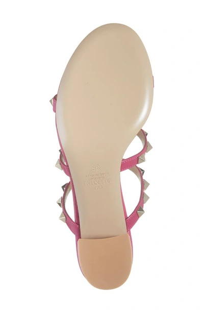 Shop Valentino Rockstud Slide Sandal In Rose Violet
