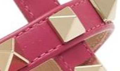Shop Valentino Rockstud Slide Sandal In Rose Violet