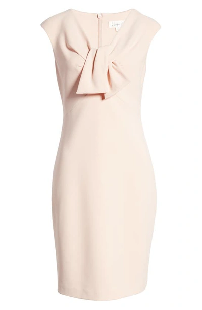 Shop Harper Rose Tie Front Cap Sleeve Sheath Dress In Blush