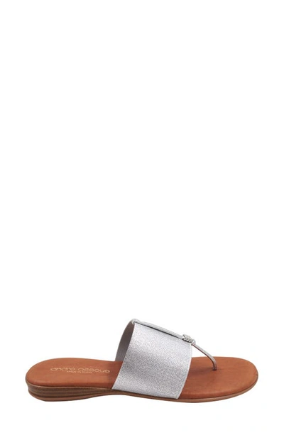 Shop Andre Assous Nice Featherweights™ Slide Sandal In Silver