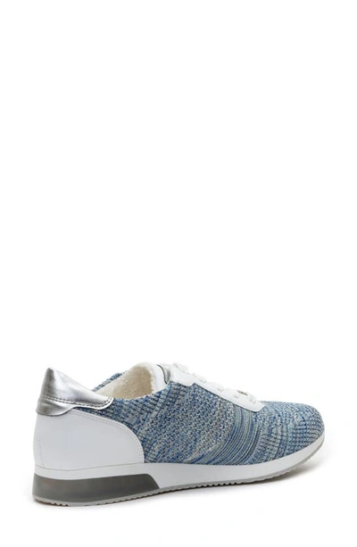 Ara Leigh Lace-up Sneaker In Aqua-multi Wovenstretch