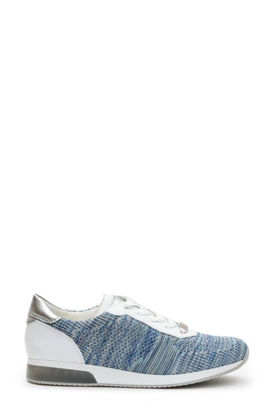 Ara Leigh Lace-up Sneaker In Aqua-multi Wovenstretch