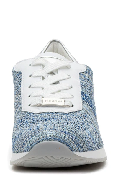 Ara Leigh Lace-up Sneaker In Aqua-multi Wovenstretch