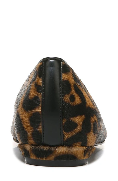 Shop Vionic Lena Pointed Toe Flat In Tan Leopard Calf Hair