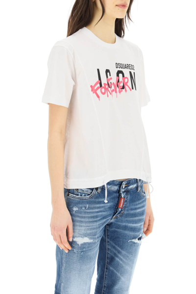 Shop Dsquared2 Icon Forever T-shirt In White