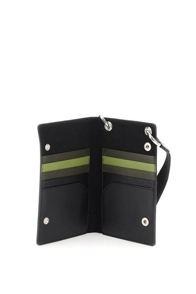Shop Etro Pegaflying Cardholder-phone Holder In Green,black