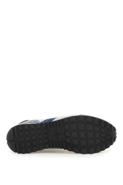 Shop Valentino Camouflage Rockrunner Sneakers In Grey,blue,red