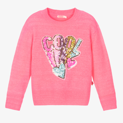 Shop Billieblush Girls Pink Knitted Sweater