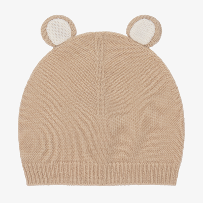 Shop Il Gufo Beige Wool Bear Hat