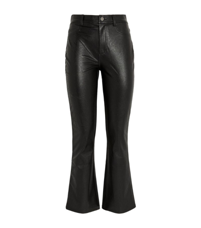 Shop Paige Coated Claudine Flared Jeans In Black