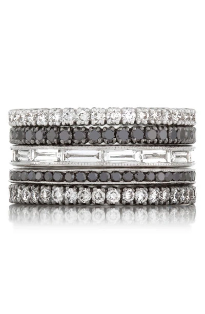 Shop Sethi Couture Prong Set Diamond Eternity Band In Black Diamond