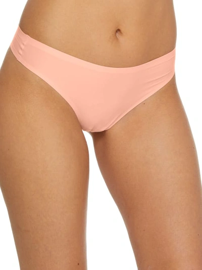 Shop Chantelle Soft Stretch Thong In Tropical Pink