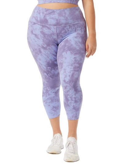 Shop Glyder Plus Size Pure Leggings In Lilac Tie Dye