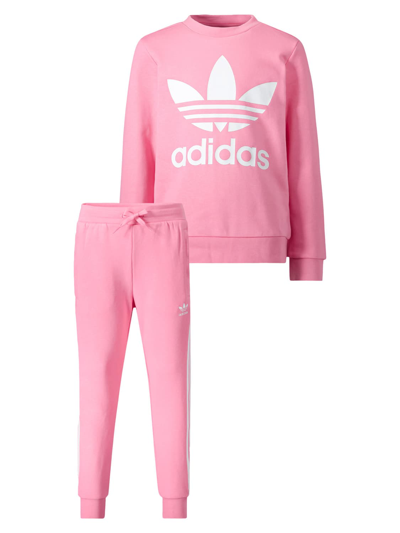 Adidas Originals Kids Jogging Suit For Girls In Fucsia | ModeSens