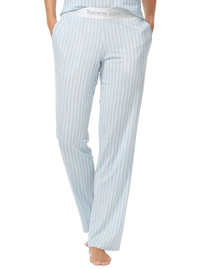 Shop Tommy John Second Skin Modal Knit Lounge Pants In Ice Water,vision