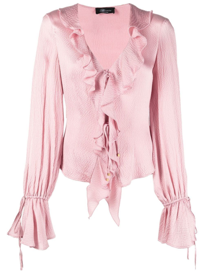 Shop Blumarine Blouse In Rosa