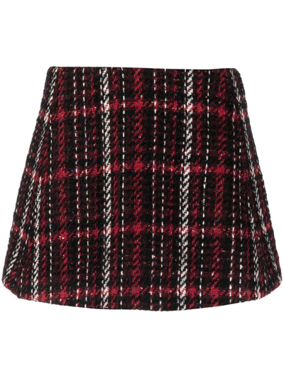 Shop Marni A-line Tweed Miniskirt In Red