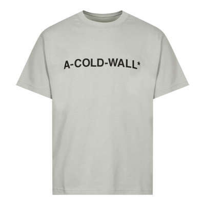 Shop A-cold-wall* Essential Logo T-shirt In Grey