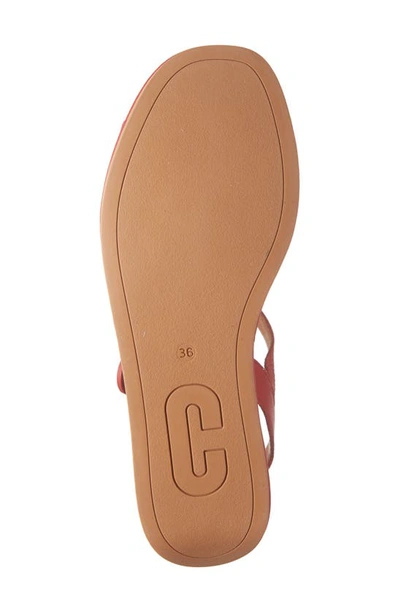 Shop Camper Misia Platform Wedge Sandal In Red Leather