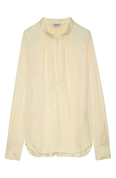 Shop Zadig & Voltaire Tink Satin Blouse In Butter