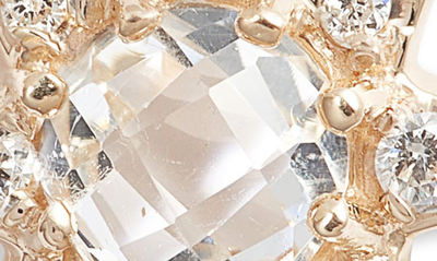 Shop Anzie Starburst Diamond Pendant Charm In Gold/ Clear Topaz