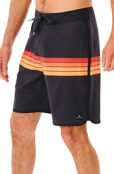 Shop Rip Curl Mirage Surf Revival Stripe Board Shorts In Black