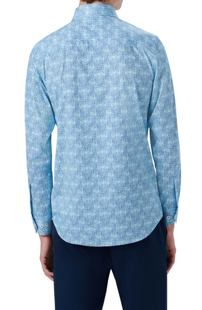 Bugatchi Ooohcotton® Abstract Print Button-up Shirt In Air Blue