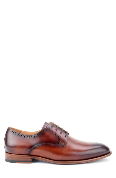 Warfield & Grand Keller Plain Toe Derby In Chestnut