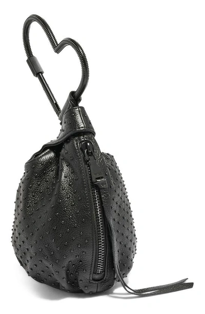 Shop Aimee Kestenberg All My Heart Leather Pouch In Black W/ Shiny Black