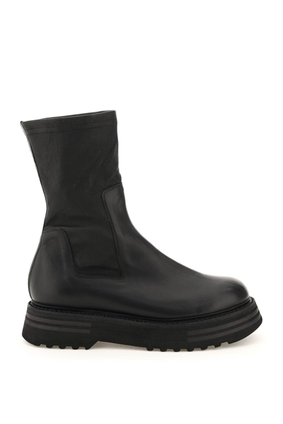 Shop Guidi Leather Ankle Boots In Blkt (black)