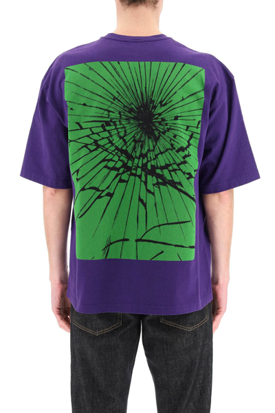 Shop A Better Mistake Broken Glass T-shirt In Purple (purple)